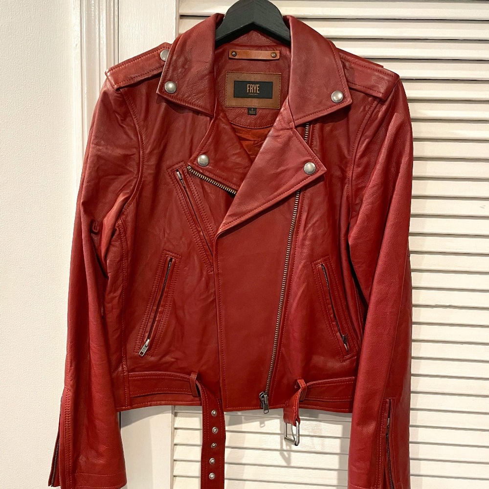 Frye Carly Leather Moto Jacket
